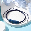 Adjustable Tube Natural Gemstone Braided Bracelets for Women BJEW-JB11006-03-2