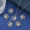 SHEGRACE Brass Pave Clear Cubic Zirconia Charms XGRQ4D302-665P-4