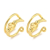 Brass Cuff Earrings EJEW-C104-110G-1