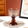 Column Glass Candle Holder with Wood Base PW-WG62908-02-1