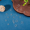 20Pcs 5 Styles 925 Sterling Silver Split Rings STER-TA0001-49-5