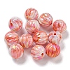 UV Plating Rainbow Iridescent Acrylic Beads OACR-E041-04-1