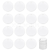 BENECREAT 30Pcs Blank Double-sided Heat Transfer Aluminium Pendants DIY-BC0012-89B-1