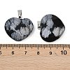 Natural Snowflake Obsidian Pendants G-A281-02P-09-3
