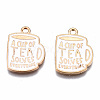 Eco-Friendly Alloy Enamel Pendants ENAM-T011-90-NR-2