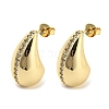 Brass Micro Pave Cubic Zirconia Stud Earrings EJEW-C066-07G-1