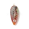 Natural Brazilian Agate Pendants PALLOY-JF01524-02-3