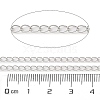 Anti-Tarnish Rhodium Plated 925 Sterling Silver Curb Chains STER-E072-01P-01-2