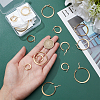 Unicraftale 12 Pairs 6 Style 304 Stainless Steel Flat Hoop Earrings EJEW-UN0002-16-3