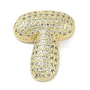 Rack Plating Brass Micro Pave Clear Cubic Zirconia Pendants X-KK-R163-05T-G-1