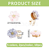 10Pcs 5 Colors Alloy Cufflinks FIND-PH0038-34-2