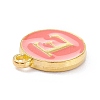 Golden Plated Alloy Enamel Charms X-ENAM-Q437-11E-2