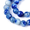 Dyed Natural White Jade Beads Strands X-G-T139-6mm-60-17-3