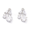 Rack Plating Brass Cubic Zirconia Charms ZIRC-C026-13P-1