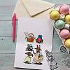   4 Sheets 4 Styles Easter Theme PVC Plastic Stamps DIY-PH0010-31-4