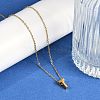 Ion Plating(IP) 304 Stainless Steel Pendant Necklaces NJEW-R050-01G-20-3