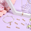 8Pcs Rack Plating Brass Micro Pave Clear Cubic Zirconia Pendants KK-BBC0029-15-4