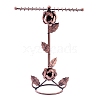 Rose Flower Shape Iron 32-Hook Necklace/Bracelet Jewelry Organizer Display Rack NDIS-K002-01R-2