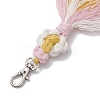 3Pcs Flower Handmade Macrame Cotton Threads Pendant Decoration HJEW-JM02762-5