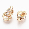 Brass Micro Clear Cubic Zirconia Charms KK-N231-213-NF-2
