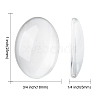 Transparent Oval Glass Cabochons X-GGLA-R022-25x18-2