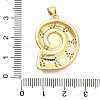 Brass Micro Pave Cubic Zirconia Pendants KK-C087-13G-3