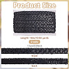Sparkle Polyester Wavy Lace Trim Ribbon OCOR-WH0082-563E-2