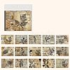 Cross-Border Ancient Forest Sticker Pack Retro Collection 1857 Series Hand Account Decoration Collage DIY 4 Styles PW-WGF1E94-04-1