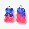 Transparent Resin Pendants X-RESI-R429-31B-2