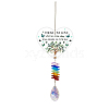 Glass Teardrop Hanging Suncatchers HJEW-WH0201-011-8