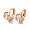 Light Gold Brass Micro Pave Cubic Zirconia Hoop Earrings EJEW-C073-09D-KCG-1