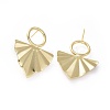 Brass Stud Earrings EJEW-L234-37G-2