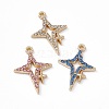 Alloy Rhinestone Pendants PALLOY-P287-08LG-1