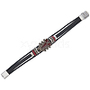 1Pc Alloy & Leather Cord Bracelets for Men Women BJEW-CL0001-56-8