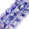 Handmade Foil Glass Beads Strands FOIL-Q002-05C-1