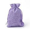 6 Colors Burlap Packing Pouches Drawstring Bags ABAG-X0001-01-3