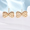 Brass Stud Earrings EJEW-D288-16G-4