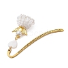 Heart Angel Glass Seed & Plastic Pearl Pendant Bookmark AJEW-MZ00002-6