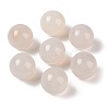 Natural White Agate No Hole Sphere Beads G-K353-04D-18-1