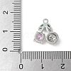 Brass Micro Pave Cubic Zirconia Pendants KK-P290-02B-P-3