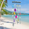 Leaf Glass Wind Chimes Outdoor PW-WG4DF6E-01-1