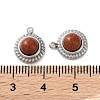 Synthetic Goldstone Half Round Charms STAS-L022-399P-01-3