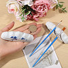 2Pcs 2 Colors Porcelain Calligraphy Brush Holder AJEW-CA0004-91-3