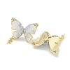 Brass with Enamel with Cubic Zirconia with Crystal Stud Earring with 925 Sterling Silver Pins KK-Q820-06G-2