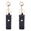 WADORN 2Pcs PU Leather Lipstick Storage Bags Keychain AJEW-WR0001-23-1