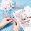 SUPERFINDINGS 4 Set 3D Butterfly Paper Mirror Wall Stickers DIY-FH0002-96-4