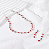 Alloy Rhinestone Necklaces & Stud Earrings Sets SJEW-LP0001-47A-3