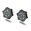 Christmas Printed Wood Stud Earrings for Women EJEW-U025-01J-2