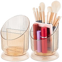 Transparent Plastic Makeup Brush Storage Organizer AJEW-WH0332-33B