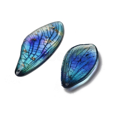 4Pcs Transparent Epoxy Resin Butterfly Wings Pendants RESI-C057-04A-1